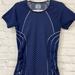 Athleta Tops | Athleta Women’s Blue Athletic Short Sleeve Stretch Shirt Size M Activewear Top | Color: Blue | Size: M