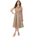 Plus Size Women's Cotton Shirtdress by Jessica London in New Khaki (Size 16 W)