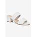 Wide Width Women's Georgette Sandal by Bella Vita in White Leather (Size 9 W)