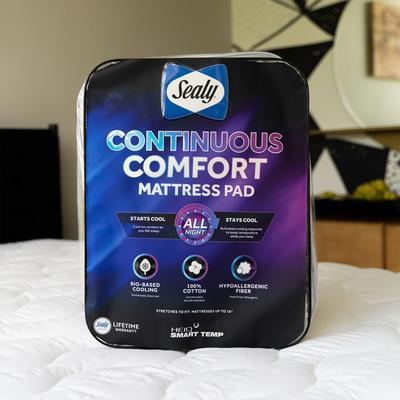 Sealy All Night Cooling Mattress Pad by Sealy in White (Size QUEEN)
