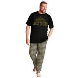 Men's Big & Tall Lightweight Cotton Novelty PJ Set by KingSize in Back To Bed (Size 5XL) Pajamas