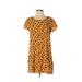 Forever 21 Casual Dress: Yellow Floral Motif Dresses - Women's Size Small