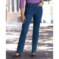 Appleseeds Women's DreamFlex Comfort-Waist Classic Straight Jeans - Denim - 6P - Petite