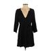 Forever 21 Casual Dress - A-Line: Black Solid Dresses - Women's Size Small