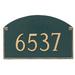 Montague Metal Products Inc. Georgetown Standard 1 Line Address Plaque Metal | 10.25 H x 16 W x 0.25 D in | Wayfair PCS-0041S1-W -NS