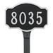 Montague Metal Products Inc. Montague Petite Address Sign Plaque w/ Lawn Stake Metal | 4.5 H x 7.15 W x 0.25 D in | Wayfair PCS-0053P1-L-SIS