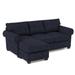 Blue Sectional - Edgecombe Furniture Layla 86" Wide Reversible Sleeper Sofa & Chaise w/ Ottoman Other Performance s | 37 H x 86 W x 63 D in | Wayfair