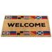 Nautical 30" x 18" Indoor Door Mat Coir in Brown Home Furnishings by Larry Traverso | 30 H x 18 W x 0.5 D in | Wayfair TR0663