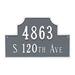Montague Metal Products Inc. Beckford 2 Line Address Plaque Metal | 9.75 H x 15.5 W x 0.25 D in | Wayfair PCS-0044S2-W -WS