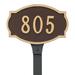 Montague Metal Products Inc. Cambridge Small Address Sign Plaque w/ Lawn Stake Metal | 6 H x 10.25 W x 0.25 D in | Wayfair PCS-0054C1-L-TW