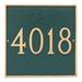 Montague Metal Products Inc. Classic Square 1 Line Address Plaque Metal | 11 H x 11 W x 0.25 D in | Wayfair PCS-0042S1-W -SG