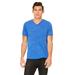 Bella + Canvas 3655C Textured Jersey V-Neck T-Shirt in True Royal Blue Marble size Medium 3655, BC3655