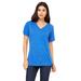 Bella + Canvas 6415 Women's Relaxed Triblend V-Neck T-Shirt in True Royal Blue size Large