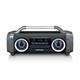 Lenco Boombox - IPX4 wasserdichte Bluetooth 5.0 Boombox - integrierter 4400mAh Akku - 25 Watt RMS - FM Radio Empfänger - Lichteffekte - Equalizer - Kabeloses Musikstreaming - Schwarz SPR-100BK