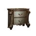 Wooden 2-drawer Nightstand in Gold Patina