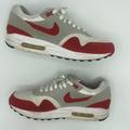 Nike Shoes | 2009 Nike Air Max 1 Qs White/Sport Red/Grey/Black Sz 9.5 Used (8.5/10) | Color: Red | Size: 9.5