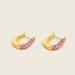 J. Crew Jewelry | J.Crew Pave’ Ball Huggie Hoop Earrings Nwt Os Decorative Pink Gold | Color: Gold/Pink | Size: Os