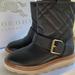 Burberry Shoes | Beautiful Burberry Girls Quilted Black Leather Boots. | Color: Black | Size: 10g