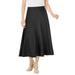Plus Size Women's Print Linen-Blend Skirt by Woman Within in Black (Size 4X)
