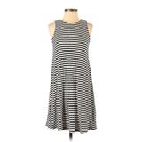 Old Navy Casual Dress - A-Line Crew Neck Sleeveless: Black Print Dresses - Women's Size X-Small