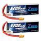 Zeee 3S Lipo Battery 5200mAh 11.1V 80C RC Battery Softcase with XT60 Connector for RC Plane Quadcopter RC Airplane RC Helicopter RC Car Truck Boat (2 Packs)