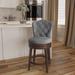 Three Posts™ Marthasville Swivel Counter & Bar Stool Wood/Upholstered in Gray | 40.75 H x 19 W x 23 D in | Wayfair A824C4B8FC5341BCA403551C5BEBF390