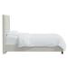 Birch Lane™ Cholet Upholstered Low Profile Standard Bed Upholstered in White/Black | 56 H x 81 W x 81 D in | Wayfair