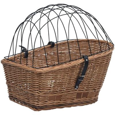 Vidaxl - Fahrrad-Gepäckträgerkorb mit Deckel 55×31×36 cm Natur Weide Image