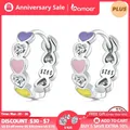 Bamoer-Boucles d'oreilles arc-en-ciel en argent regardé 925 véritable pour femme boucles d'oreilles