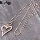 ELOYHI – chaîne longue style Boho pour femmes Simple pendentif en forme de cœur pull collier