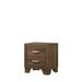 Global Pronex Wooden Nightstand with 2 Drawers in Oak