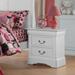 Global Pronex Wooden Nightstand with 2 Drawers in White