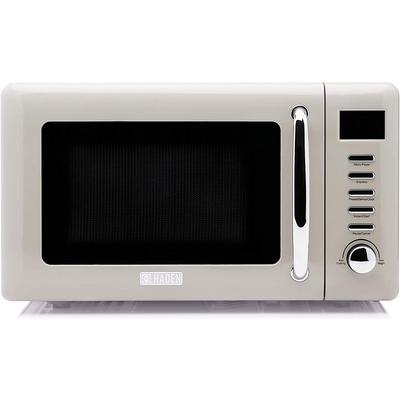 Haden Cotswold Vintage Retro 0.7 Cu Ft 700W Countertop Microwave Oven, Putty