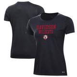 Women's Under Armour Black Davidson Wildcats Performance T-Shirt