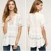 Anthropologie Tops | Anthropologie Maeve White Tiered Lace Tunic | Color: Cream/White | Size: Xs