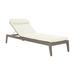 Bernhardt Ibiza 83.9" Long Teak Single Chaise w/ Cushions Wood/Metal/Solid Wood/Wicker/Rattan in Brown/White | 12.76 H x 30 W x 83.9 D in | Outdoor Furniture | Wayfair