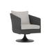 Bernhardt Newport Swivel Patio Chair w/ Cushions in Gray | 31.5 H x 38.5 W x 29.5 D in | Wayfair OP2003S_6503-010