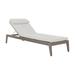 Bernhardt Ibiza 83.9" Long Teak Single Chaise w/ Cushions Wood/Metal/Solid Wood/Wicker/Rattan in Brown/White | 12.76 H x 30 W x 83.9 D in | Outdoor Furniture | Wayfair