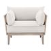 Bernhardt Catalonia Patio Chair w/ Cushions Wood/Metal in Gray, Size 26.0 H x 38.0 W x 31.5 D in | Wayfair O1502_6012-000