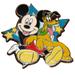 Disney Accessories | Disney Trading Pin Mickey Mouse Pluto | Color: Blue/Yellow | Size: 1 3/4"