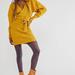 Free People Dresses | Free People Sienna Sweater Dress Size Xs Nwt Mustard Yellow | Color: Gold/Yellow | Size: Xs