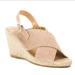 Anthropologie Shoes | Antropolgie Maypol Suede Wedge Shoes | Color: Cream | Size: 10