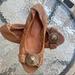 Burberry Shoes | Burberry Leather Medallion Peep Toe Flats Shoes | Color: Brown/Gold | Size: 8.5