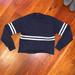 Brandy Melville Tops | Brandy Melville John Galt Cropped Stripe Sweatshirt | Color: Blue | Size: M