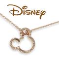 Disney Jewelry | Disney Minnie Mouse Cz Rose Gold Bow Necklace Nwt | Color: Gold/Silver | Size: Os