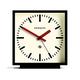 NEWGATE® Amp Silent Sweep Mantel Clock - 'No Tick' - A Modern Mantelpiece Clock - Clocks For Living Room - Office Clock - Desk Clock - Mantel Clocks - Station Dial (Red Hands)