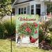 Northlight Seasonal Welcome Cardinal Bird & Spring Bouquet Flag 28" x 40" in Green | 40 H x 28 W in | Wayfair NORTHLIGHT FG93561