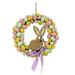 The Holiday Aisle® Egg w/ Bunny Center 15.7" Foam/Wood Wreath Wood/Twig in Brown/Green | 15.7 H x 15.7 W x 4.3 D in | Wayfair