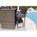 Latitude Run® Vadim Rectangular 6 - Person 77" Long Bistro Set w/ Cushions Plastic/Wicker/Rattan in Brown | 77 W x 29 D in | Outdoor Furniture | Wayfair