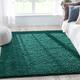 White 63 x 47 x 1.8 in Area Rug - Well Woven kids Elle Basics Emerson Plain Textured Green Shag Area Rug | 63 H x 47 W x 1.8 D in | Wayfair